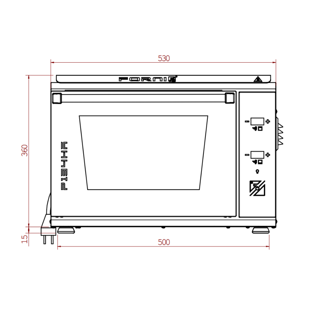 P134HA 509 PRO | Forno elettrico RIGENERATO a camera alta | Acciaio INOX | 509°C