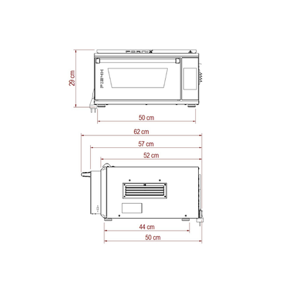 P134H 509E Extra Power | Forno elettrico RIGENERATO con display touch | Camera 9cm | Acciaio INOX | 509°C