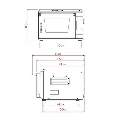 P134HA 509E Extra Power | Forno elettrico RIGENERATO con display touch | Camera 17cm | Acciaio INOX | 509°C